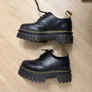 Dr. Martens AUDRICK NAPPA LEATHER PLATFORM SHOES